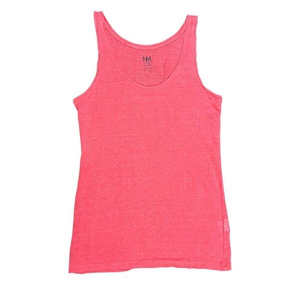 Neiman Marcus Tops - Neiman Marcus NM Luxury Essentials 100% Linen Tank Top Coral Pink Orange Shirt